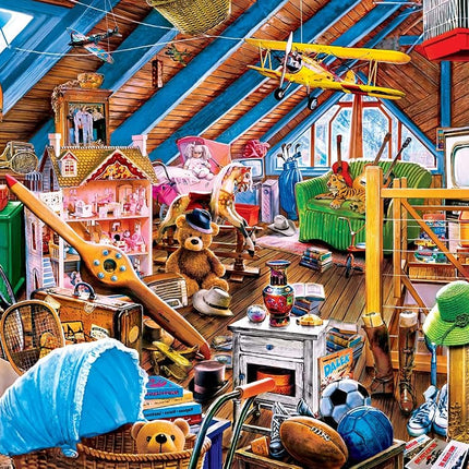 MasterPieces Rompecabezas de 550 Piezas para Adultos, Familia o Niños - Secretos del Ático - 18"x24"