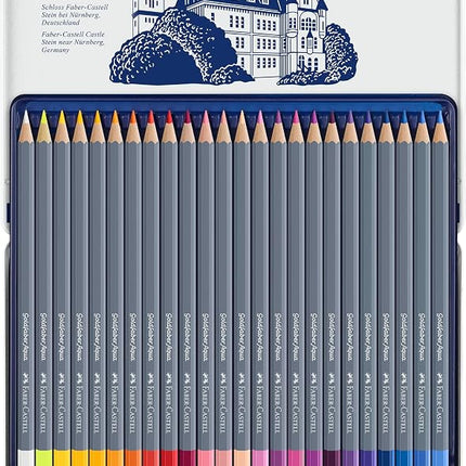 Faber-Castell Creative Studio Goldfaber Aqua Watercolour Pencil, Multicoloured Tin of 48 Pencils, Art, Craft, Drawing, Sketching, Home, School, University, Colouring
