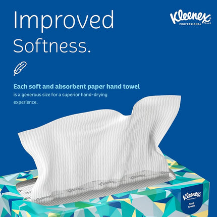 Kleenex 01701CT Hand Towels, POP-UP Box, Cloth, 9 x 10 1/2, 120 Per Box (Case of 18)