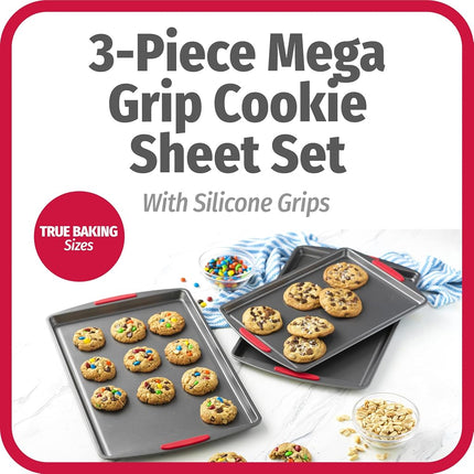 GoodCook MegaGrip Non-Stick Cake Baking Mould with Silicone Handles, Heavy Steel Cake Pan for Brownies, Cheesecakes, Cakes, Bakeware, Pies