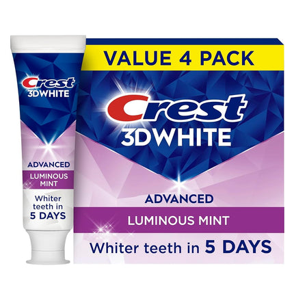 Crest 3D White Toothpaste, Advanced Luminous Mint,