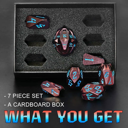 FONVGOGO Metal DND Dice Set for Dungeons and Dragon Gift RPG Collection DM