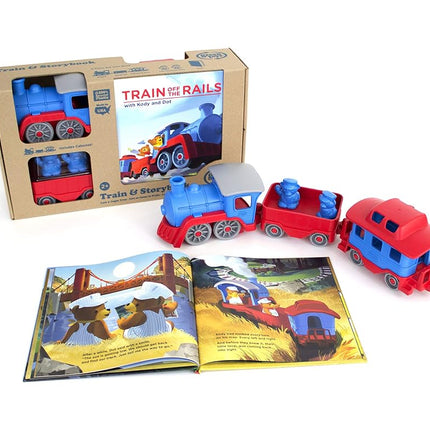 Green Toys Storybook Gift Set Includes Train & Storybook