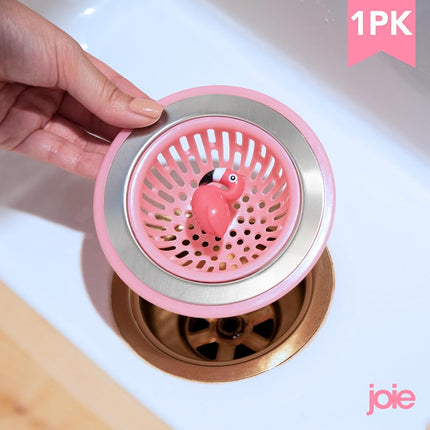 Joie Flamingo Kitchen Sink Strainer Basket, 19900, Pink