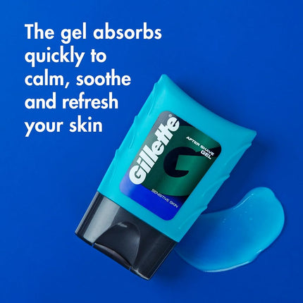 Gillette After Shave Gel, Sensitive Skin, 2.5 Ounce (Pack of 6)