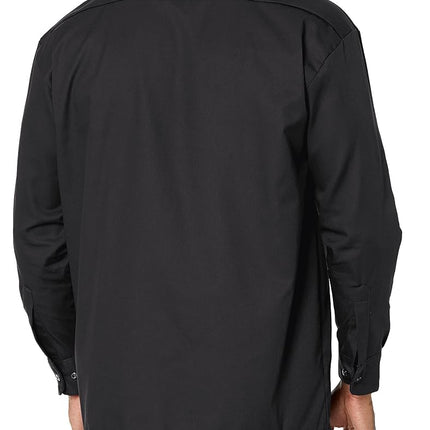Dickies Men's Work Regular Regular Fit Long Sleeve Casual Shirt, Black, X-Large