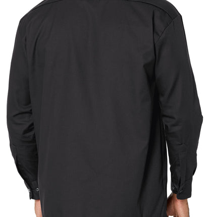 Dickies Men's Work Regular Regular Fit Long Sleeve Casual Shirt, Black, X-Large