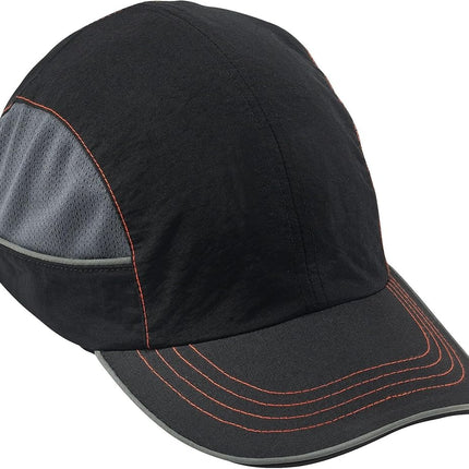 Casquette de protection anti-choc, style casquette de baseball, protection confortable de la tête, visière longue, Skullerz 8950, noire