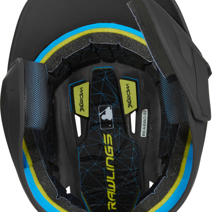Rawlings Mach 1-Tone Right Batting Helmet W/Adjustable Face Guard Right Handed Adjustable, JR, Black