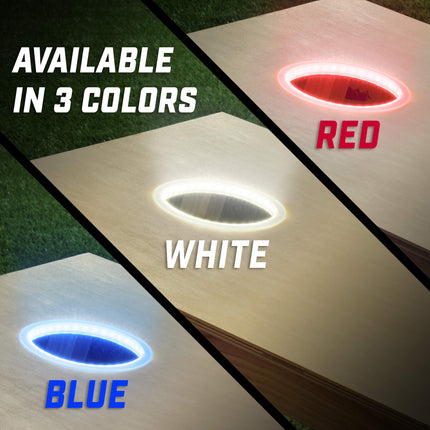 GoSports Cornhole Light Up LED Ring Kit, Juego de 2 piezas - Compatible con todos los juegos de Cornhole - Azul
