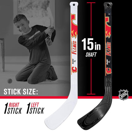 Franklin Sports Calgary Flames Mini Hockey Goal, Ball & 2 Mini Sticks - Ages 3+