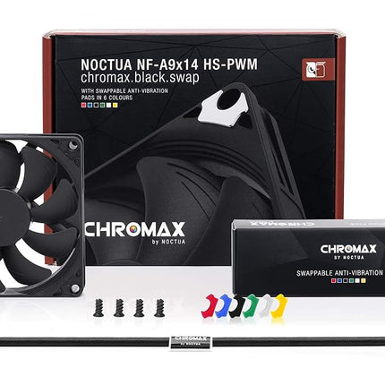 Noctua NF-A9x14 HS-PWM chromax.black.swap, High-Performance Quiet Fan 92mm