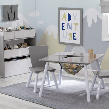 Juego de 4 Piezas para Sala de Juegos de Niños Pequeños Delta Children, Gris/Blanco
