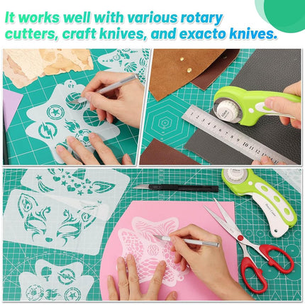 anezus Self Healing Cutting Mat for Rotary Cutting, 24" x 18", Green
