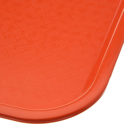 Bandeja de cafetería Carlisle FoodService Products Cafe Fast Food con superficie estampada para cafeterías, comida rápida y comedores, plástico, 16.31 x 12.06 x 0.7 pulgadas, naranja, (paquete de 24)