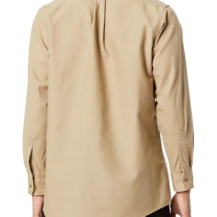 Camisa de vestir de popelina Red Kap para hombre, caqui, talla mediana