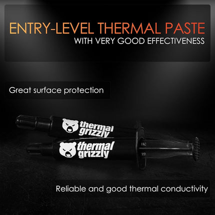 Thermal Grizzly - Aeronaut - 3.9 Gram/1.5 ml - High Performance Thermal Paste - Ideal Entry Level Thermal Grease - Compatible with Most Cooling Solutions CPU/GPU/PS4/PS5/Xbox