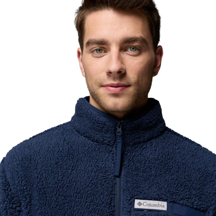 Columbia Men's Rugged Ridge High Pile Full Zip, Full Zip Fleece Jacket, Collegiate Navy, X-Large