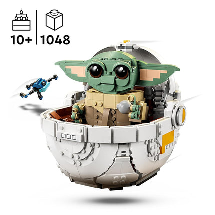 LEGO Star Wars 75403 Grogu with Hover Pram Building Toy Set, Collectible Character Figure for The Mandalorian TV Show Fans, Display Gift Idea for 10+ Year Old Boys & Girls