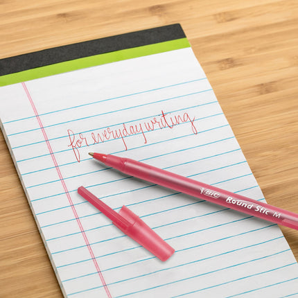 Bolígrafos BIC Round Stic Xtra Life, rojos, punto mediano (1.0 mm), paquete de 36 bolígrafos a granel, cuerpo redondo y flexible para mayor comodidad de escritura, los bolígrafos más vendidos