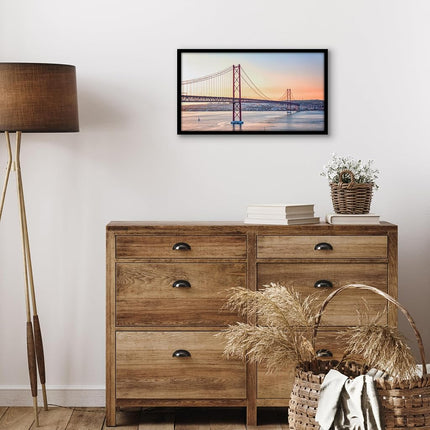 Americanflat 11x20 Picture Frame with Polished Plexiglass - Streamline Collection - Thin Border Picture Frame for Wall Display - Hanging Hardware Included - Black