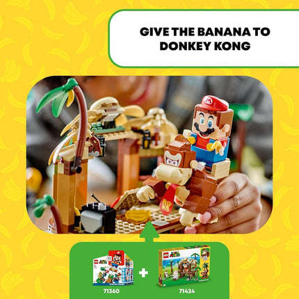 LEGO Super Mario Donkey Kong�s Tree House Expansion Set, Buildable Game with 2 Collectible Super Mario Figures Donkey Kong and Cranky Kong, Fun Birthday Gift for 8-10 Year Old Kids, 71424