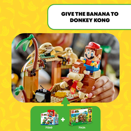 Set de expansión La casa del árbol de Donkey Kong LEGO Super Mario, juego de construcción con 2 figuras coleccionables de Super Mario, Donkey Kong y Cranky Kong, divertido regalo de cumpleaños para niños de 8 a 10 años, 71424