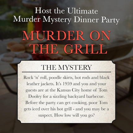 Murder Mystery Party, A Murder on the Grill, Host Your Own Cookout Murder Mystery Dinner for 8 Adult Players, Solve the Case with Crime Scene Clues, 18 Years and Up