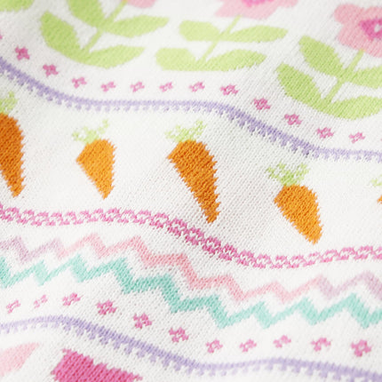 Gymboree Girls' and Toddler Short Sleeve Sweater Dress, Bunny Fairisle, 5T