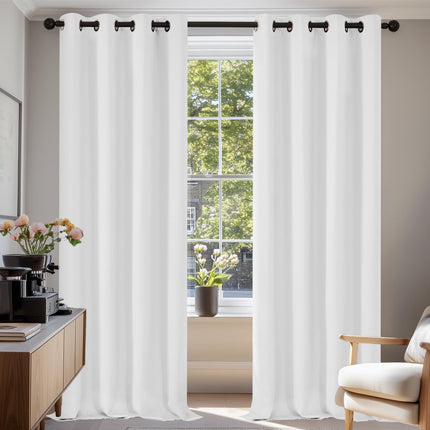 Deconovo Total Blackout Curtains, White Curtains 2