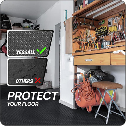 Foam - EVA Interlocking Mats - Black - 3/10.2 cm Thickness, 24 Square Feet