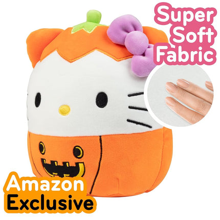 Squishmallows Original 8-Inch Hello Kitty Jack O' Lantern - Official Jazwares Halloween Pumpkin Plush - Collectible Soft & Squishy Sanrio Stuffed Animal Toy - Gift for Kids, Girls & Boys