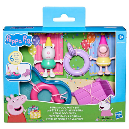 Peppa Pig Peppa’s Pool Party Playset with 2 Figures and 4 Accessories