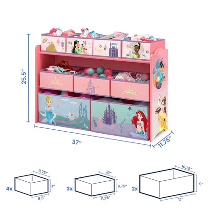Organisateur de jouets Disney Princess Deluxe 9 bacs design et rangement par Delta Children