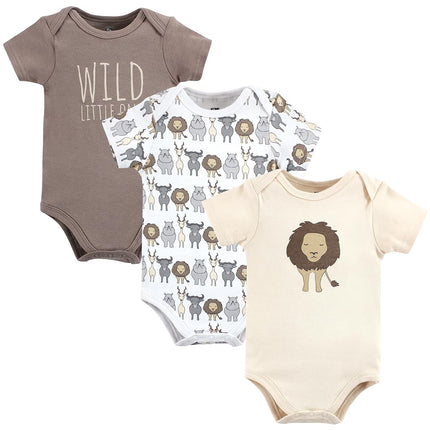 Bodysuits de algodón unisex para bebé Hudson Baby, león de safari, 6-9 meses, león de safari, 6-9 meses