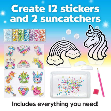 Kit de peinture diamant Gros Gemmes Créativité pour enfants - Créez vos propres autocollants et attrape-soleil magiques - Diamond Art pour enfants