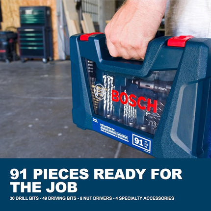 BOSCH 91-Piece Drilling and Driving Mixed Set MS4091
