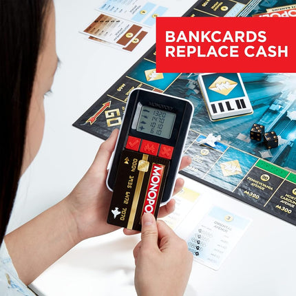 Monopoly Ultimate Banking Edition Board Game for Families and Kids Ages 8 and Up, Electronic Banking Unit (Amazon Exclusive)