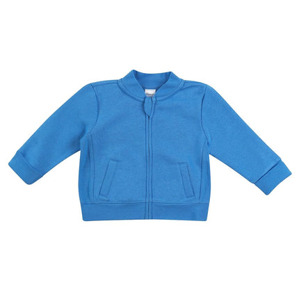 Hanes Unisex-Baby Baby Sweatshirt, Zippin Soft 4-Way Stretch Fleece Zip Up Sweatshirt Jacket, Babies and Toddlers, Provence Blue, 18-24 Months