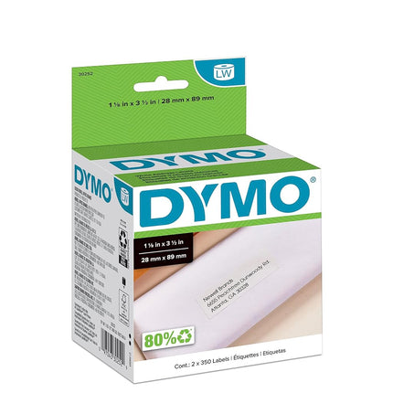 DYMO LW Thermal Printer Labels - 1-1/8 x 3-1/2 Inch Mailing Address Labels for LabelWriter Printers – 700 Count