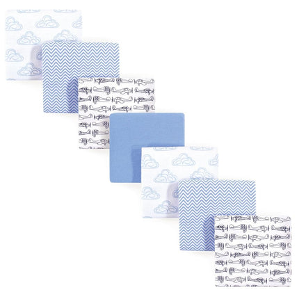 Hudson Baby 7 Piece Flannel Receiving Blanket, Air