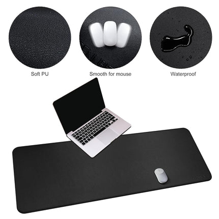 CENNBIE Desk Pads 140x50 cm Extra Large Gaming XXXL Leather Desk Mat for Full Desk Non-Slipped Desk Decor and Desk Protector for Office/Home(Black)