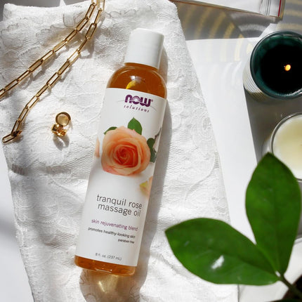 Now Foods Tranquil Massage Oil, Rose, 8 Fluid Ounce