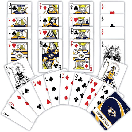 Jeux de société Masterpieces – Cartes à jouer LNH Nashville Predators – Jeu de cartes sous licence officielle pour adultes, enfants et famille
