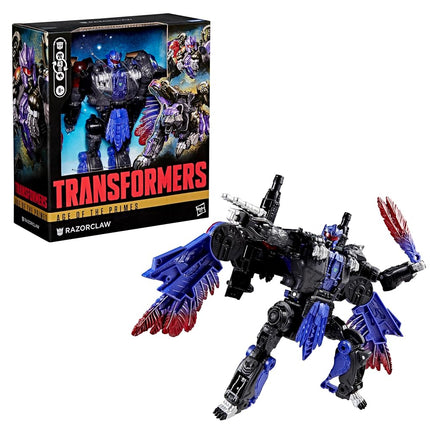 Transformers Age of The Primes Razorclaw, Leader Class 7.5-Inch Converting Action Figure, Robot Toys for Ages 8+