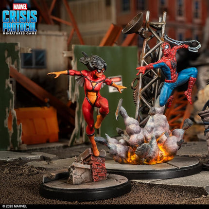 Asmodee | Marvel: Crisis Protocol - Web-Swinging Heroes | Miniatures Game | Ages 14+ | 2 Players | 45+ Minutes Playing Time