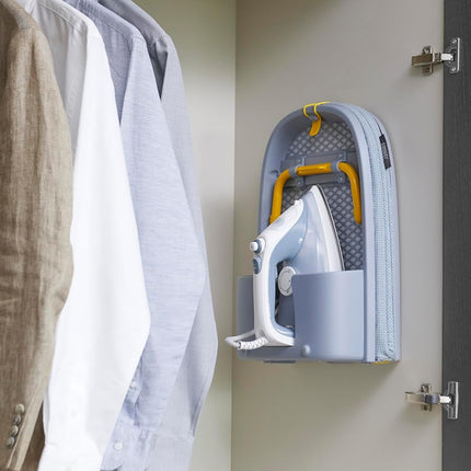 Joseph Joseph Pocket Folding Space-Saving, Compact table-top Ironing Board Regular, Grey/Yellow