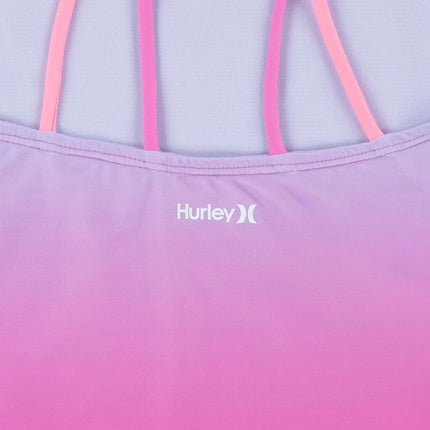 Traje de baño de una pieza Hurley para niñas, China Rose, 4