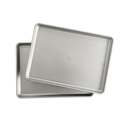 Plaque de cuisson antiadhésive en aluminium USA Pan Global, demi-taille, lot de 2