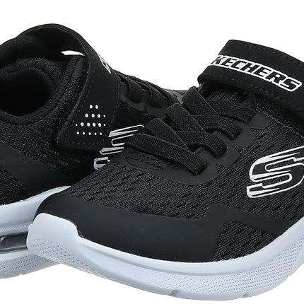 Skechers Boy's Microspec Max Torvix Sneaker, Black Textile Black White Trim, 10 UK
